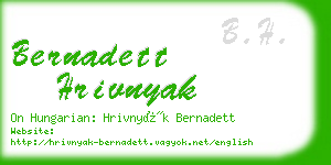 bernadett hrivnyak business card